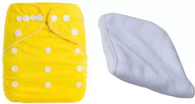 Alura Craft Adjustable, Reusable, Washable Cloth Diaper with 1 Pc Five Layered Insert