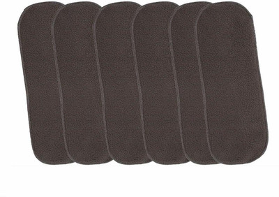 Pagwin 5 Layer bamboo charcoal Inserts Liners Natures Cloth Diaper Liner, Wetfree Reusable Washable Cotton Diaper Nappy Inserts for Baby Cloth Diapers Liners (Pack of 6)