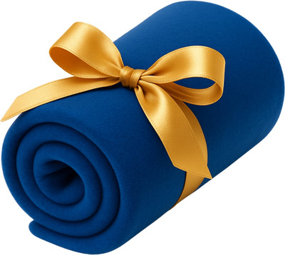 SS RNTERPRISES Microfiber, Polycotton, Velvet, Polyester Single Flat 3 TC Solid Bedsheet(Pack of 1, Blue)