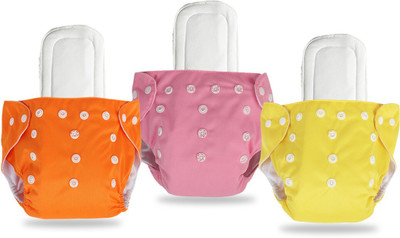 smilykid Baby Reusable Cloth Diaper Nappies With Multi Layered Microfiber Insert Pad