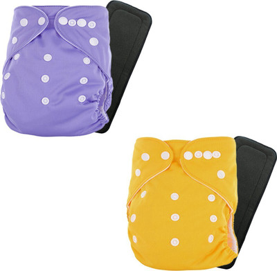 JKKFashion Waterproof Reusable Washable Cloth Diaper Nappies with Insert - L - XL (Pack of 2 diaper + 2 Inserts)