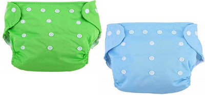 Jingle Kids Premium Quality Winter Autumn Special Fashionable Baby Adjustable All-In ---One Washable Reusable Cloth Diapers Nappies Pocket Button Style(Without Inserts) For Toddlers/Infants/New Borns(Pack of 2,GB)