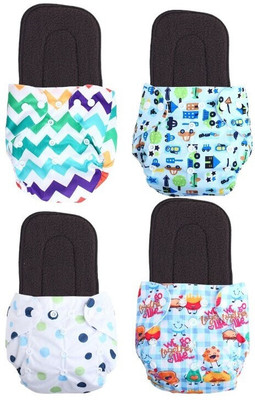 texla Print Resuable Cloth Button Diaper Reuse Nappy With Insert\Soaker Pad (0-3Y)T17T