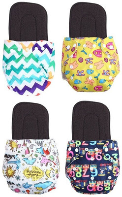 texla Print Resuable Cloth Button Diaper Reuse Nappy With Insert\Sokar Pad (0-3Y)T20Te