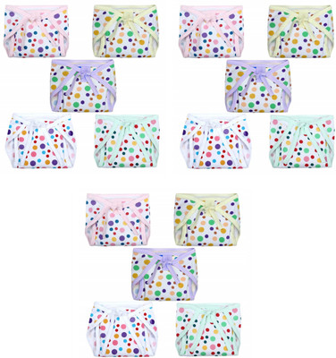 Lala Maneet Cotton Washable & Reusable Cloth Diaper Nappy With Insert Cushioned Padded