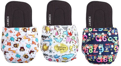 jamex Soft Cloth Diaper with Insert Pad for Baby – Reusable, Adjustable & Eco-Friendly