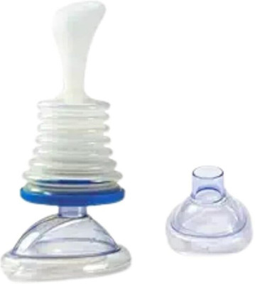 GEUTIERL Manual Resuscitator Pump with Face Mask for First Aid and Emergency Use Manual Nasal Aspirator(Blue)