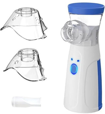 MILICRYSTAL Portable Mesh Nebulizer Machine with Adult & Child Masks Manual Nasal Aspirator(Blue)