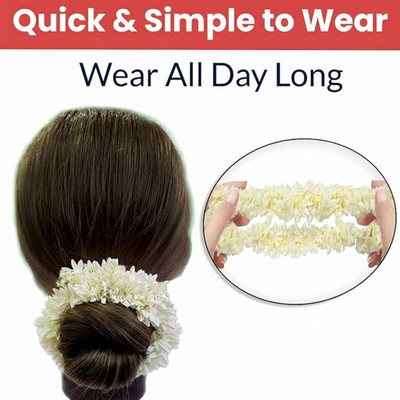 iapex MograGajra-6PCS-Cream Hair Accessory Set(White)