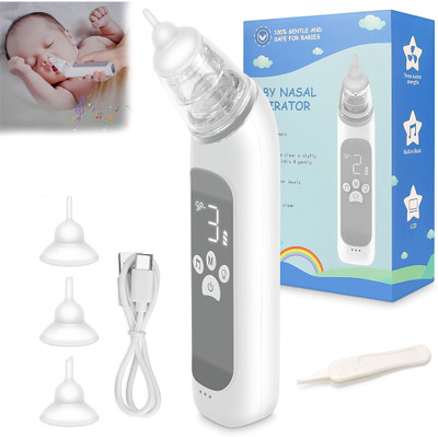 ARKZO Nasal Aspirator Mucus Sucker For New Born Baby Nose Suction For Baby Needs Battery Operated Nasal Aspirator(Grey)