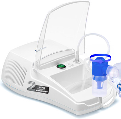 Dr Trust USA 405 Bestest Compressor Nebulizer Machine Kit with Child & Adult Mask Nebulizer(White)