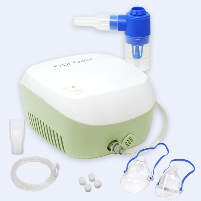 Dr. Odin ONS-105 Piston Compressor Nebulizer Complete Kit with Child and Adult Mask Nebulizer(White, Green)