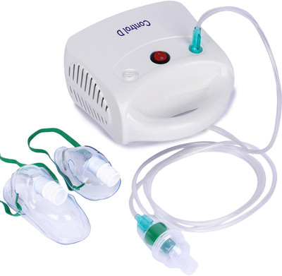 Control D Durable Compressor Nebulizer Machine Kit with Child and Adult Mask Nebulizer(White)