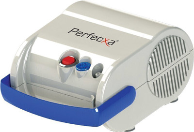 Perfecxa VHS-0210 Compresor Nebulizer Complete Kit with Child and Adult Masks Nebulizer(White & Blue)