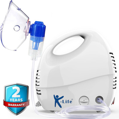 K-life 103 Steam Respiratory Machine Kit For Baby Adults kids Asthma Inhaler Patients Nebulizer(White)