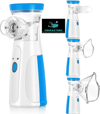 VshFactory Portable Nebulizer Machine for Kids-Adults,Steam Inhaler for Cold Cough Relief Nebulizer(White, Blue, Effective for Cough, Asthma)