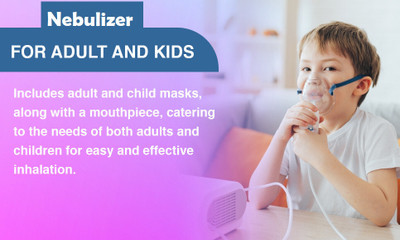 Ashni Nebulizer Machine with Kit for Adults, Kids &babies Portable handheld Nebulizer(White)