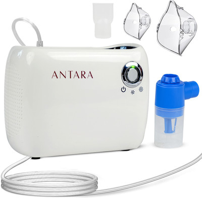 AGEasy HEPA Nebulizer - Compact, Low-Noise Design with Child & Adult Masks - Compressor Nebulizer(White)
