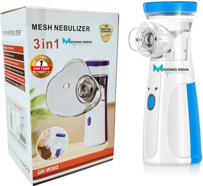 Medono india Mini Portable Mesh Nebulizer Machine Battery Rechargeable For Adults and Kids Nebulizer(White)