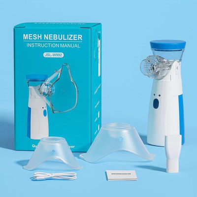 Colorsole Mesh Nebulizer Handheld Nebulizer Machine with 2 Masks, 1 Mouth piece A2 Nebulizer(White)