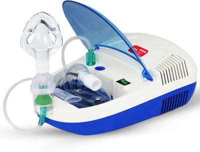 AGEasy Low Sound Compartment Compressor Machine Kit with MouthPiece, Child & Adult Mask Nebulizer(Blue & White)