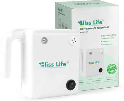 BLISS LIFE N1 LOW NOISE COMPRESSOR NEBULIZER MACHINE WITH CHILD AND ADULT KIT Nebulizer(White)