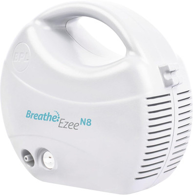BPL Medical Technologies Breathe Ezee N8 Nebulizer Low Noise Compressor Nebuliser Machine Kit Nebulizer(White)