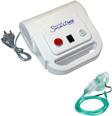 Sara+Care SmartNeb Piston Type Air Compressor With Child & Adult Mask Nebulizer(White)