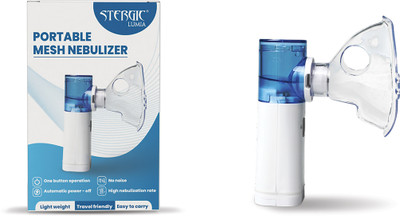 STERGIC Lumia Portable Mesh Nebulizer Handheld, One Touch Operation, No Noise Nebulizer(White)