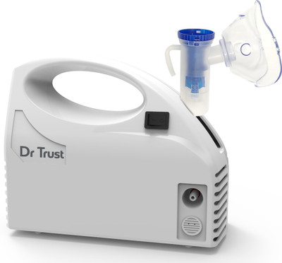 Dr Trust (USA) Piston Compressor Handy Nebulizer With Flow Adjuster Nebulizer(White)