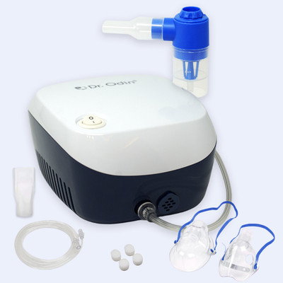 Dr. Odin ONS-105 Piston Compressor Nebulizer Complete Kit with Child and Adult Mask Nebulizer(Blue, White)