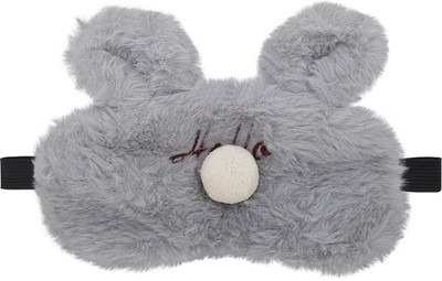 Jenna Fur Hello Grey Sleeping Eye Mask for Insomnia, Meditation, Puffy Eyes and Dark Circles Eye Shade(Grey, Black)