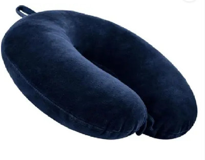 Jounwal U-Shape Velvet Supercomfy and Soft Travel Neck Support Rest Pillow for Men/Women Neck Pillow(Navy Blue)