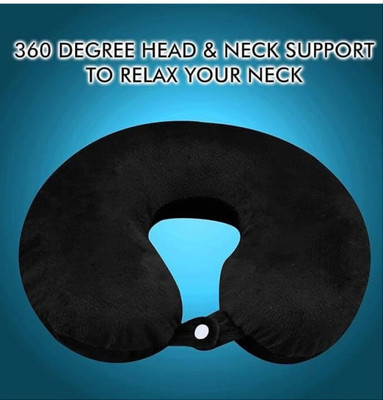 Jounwal Fibre U-Shaped Soft Travelling Multipurpose Neck Pillow(BLACK)