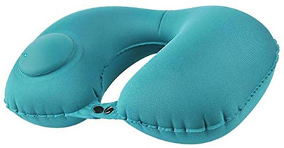 PIXEL ENTERPRISE Foldable Travel Pillow with The Push of a Button Neck Pillow(LIGHT GREEN)
