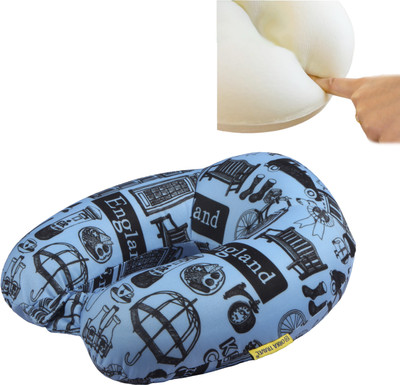 ORKA Travel Memory Foam Spandex Digital Printed High Back U Neck Pillow(Keep Calm Theme)