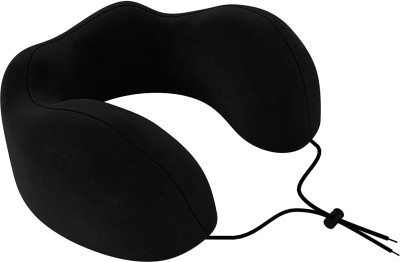 GELRIDE Cool Gel Comfortable Memory Foam Travel Neck Pillow for Healthy Neck Support Neck Pillow(Black)