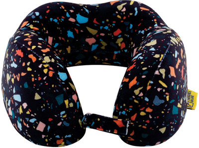 TRAVEL BLUE ravel Pillow Memory Foam - Comfortable Memory Foam Pillow with Soft Cover Neck Pillow(Black)