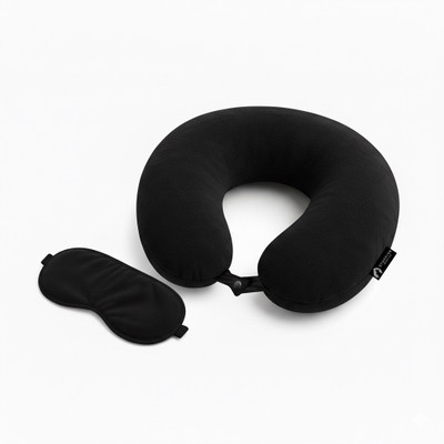 Stuffiva U Shape Neck Pillow travelling headrest, with Eye mask Neck Pillow Neck Pillow & Eye Shade(Blue)