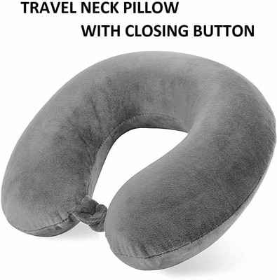 Maanisha Enterprises Neck Pillow Unisex Micro Fibre Soft Multipurpose Neck Rest Pillow for Travelling Neck Pillow(Grey)
