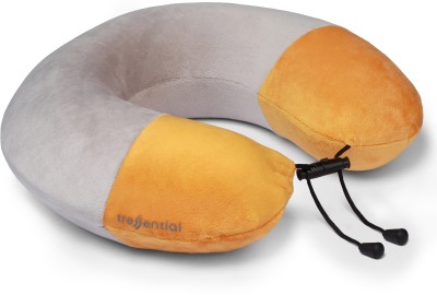 Tressential Memory Foam Super Soft Travel Neck Pillow for Men, Women and Kids Neck Pillow(Grey & Yellow)