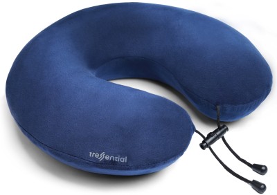 Tressential Memory Foam Super Soft Travel Neck Pillow for Men, Women and Kids Neck Pillow(Blue)