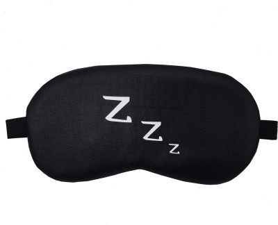 Jenna Silk ZZZ Black Sleeping Eye Mask for Insomnia, Meditation, Puffy Eyes and Dark Circles Eye Shade(Black)