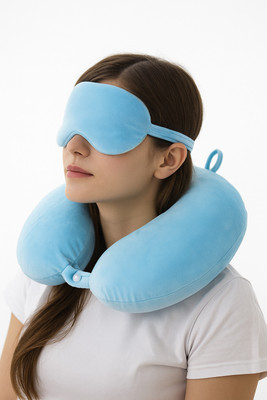 CALYWORK NP_SKYBLUE_PILLOW_EYE_MASK Neck Pillow(SKY BLUE)