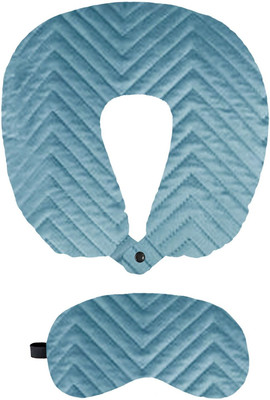Lushomes Travel Neck Pillow and Eye mask Set Neck Pillow & Eye Shade(Blue)