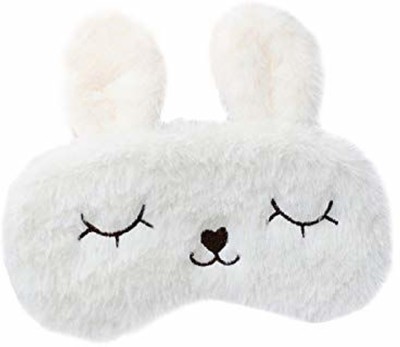 Varnar Super Soft Cute Cartoon Sleeping Eye Mask for Men Women Girl Boy M No.119 Pack-1 Eye Shade(White)