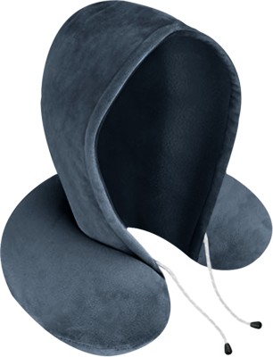 Billebon U-Shaped Soft Travelling Multipurpose Hoody Neck Pillow(Grey)