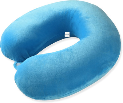 HOMESTIC 360° Memory Foam Neck Pillow for Travelling | JR-1-BLU | Blue Neck Pillow & Eye Shade(Blue)