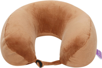 VIAGGI U Shape Super Soft Memory Foam Travel Neck Pillow - Brown Neck Pillow(Brown)