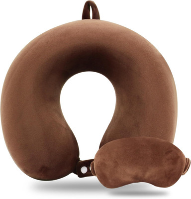 Soo Jaoo Microfiber Travel Pillow with Eye Mask Neck Pillow & Eye Shade(Green)